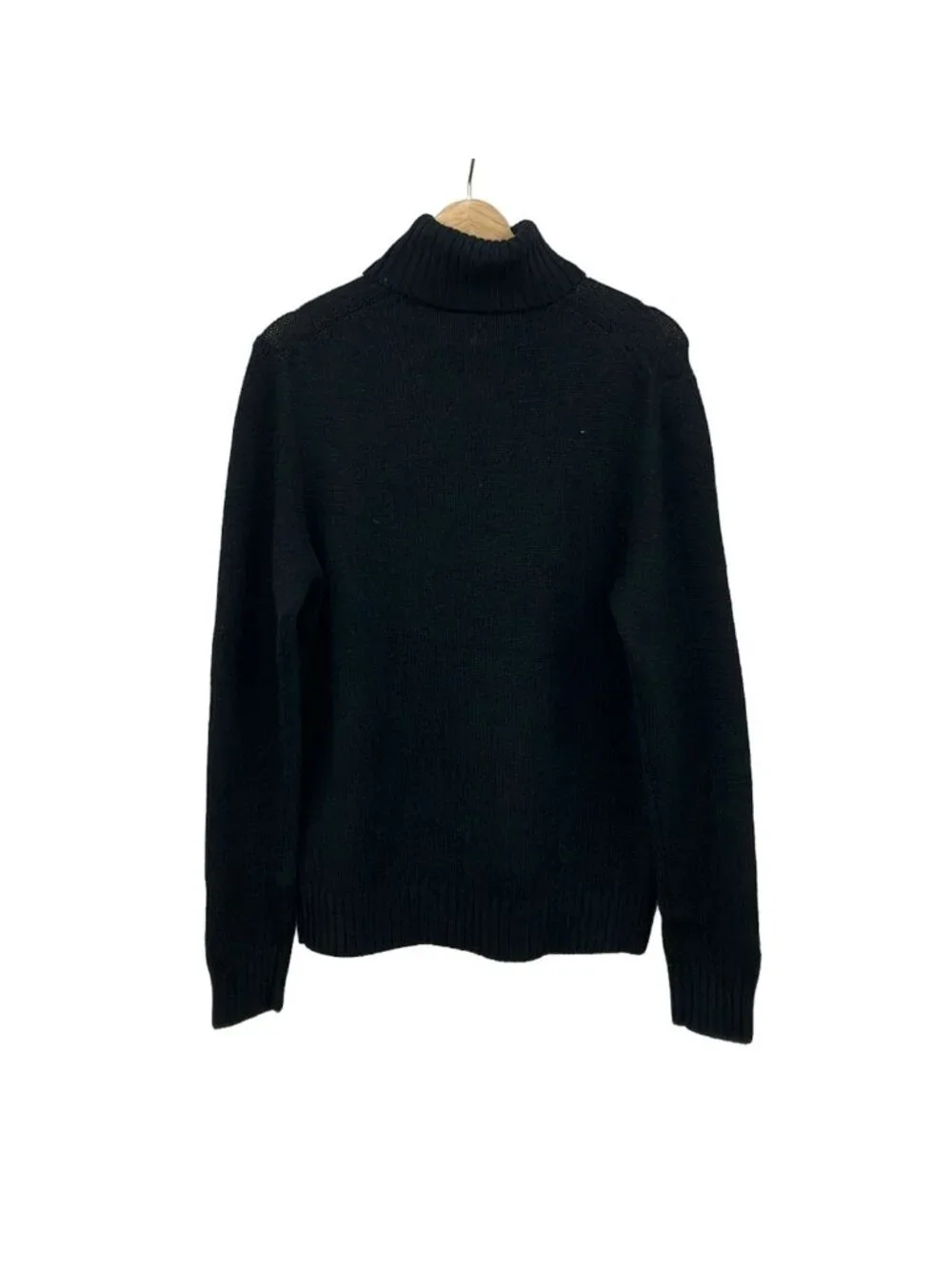 Prada Long Sleeve Sweater Dark Navy Turtleneck Wool